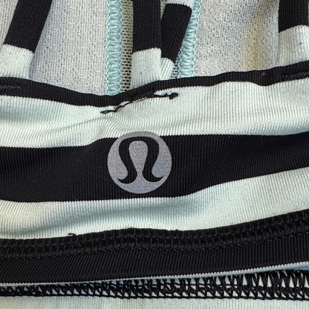 Lululemon Free To Be Bra Sea Stripe Mint Moment Black. Without pad inserts. S4 - Picture 3 of 4